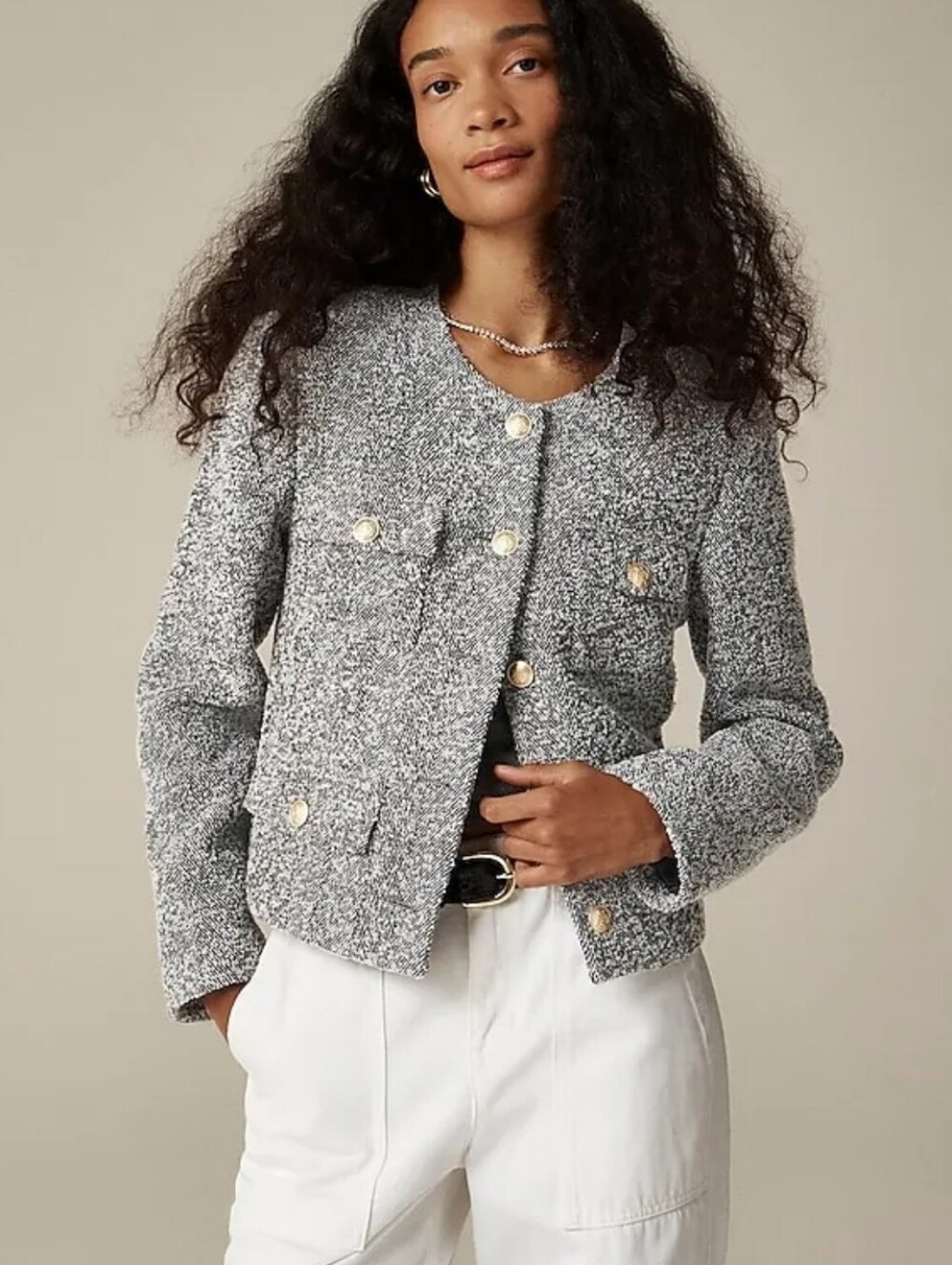 J.Crew Isabelle Lady Jacket in Italian Flecked Herringbone Sz 12 Like New